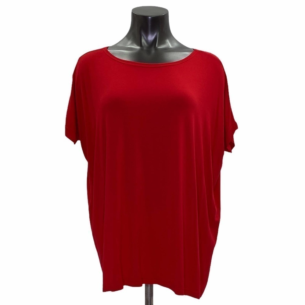 PIKO Red Short Sleeve Bamboo Crew Neck T-Shirt